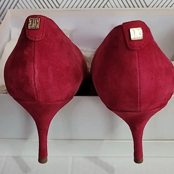 Ivanka Trump Red Suede Women's Shoes - Picture 9 of 10